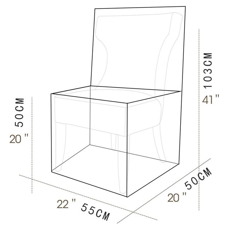 Waterproof Platstic PVC Clear All Dining Chair Slipcover Protector Away From Dust and Claws