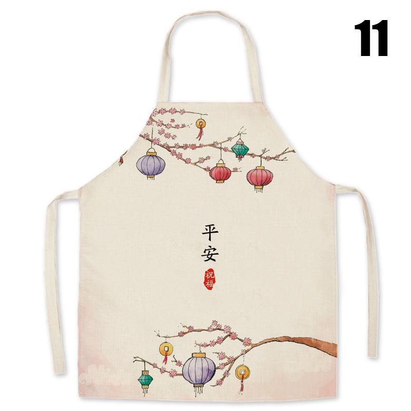 Chinese Style Retro Apron Chinese Traditional Thin Cooking Waist Apron Kitchen Restaurant Cooking Pinafore Work Clothes