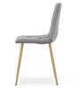 KARA chair - light grey velvet / oak legs x 2