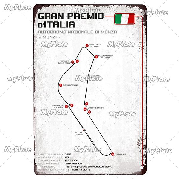 Vintage Racing Track Metal Poster Competition Tin Sign Plaque Iron Plate Bar Club Man Cave Home Wall Decor Fans Poster Custom