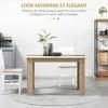 Dining Table Kitchen Table Modern Design with Large Top 2-4 People In Wood Dim. 120L X 69W X 75H Cm