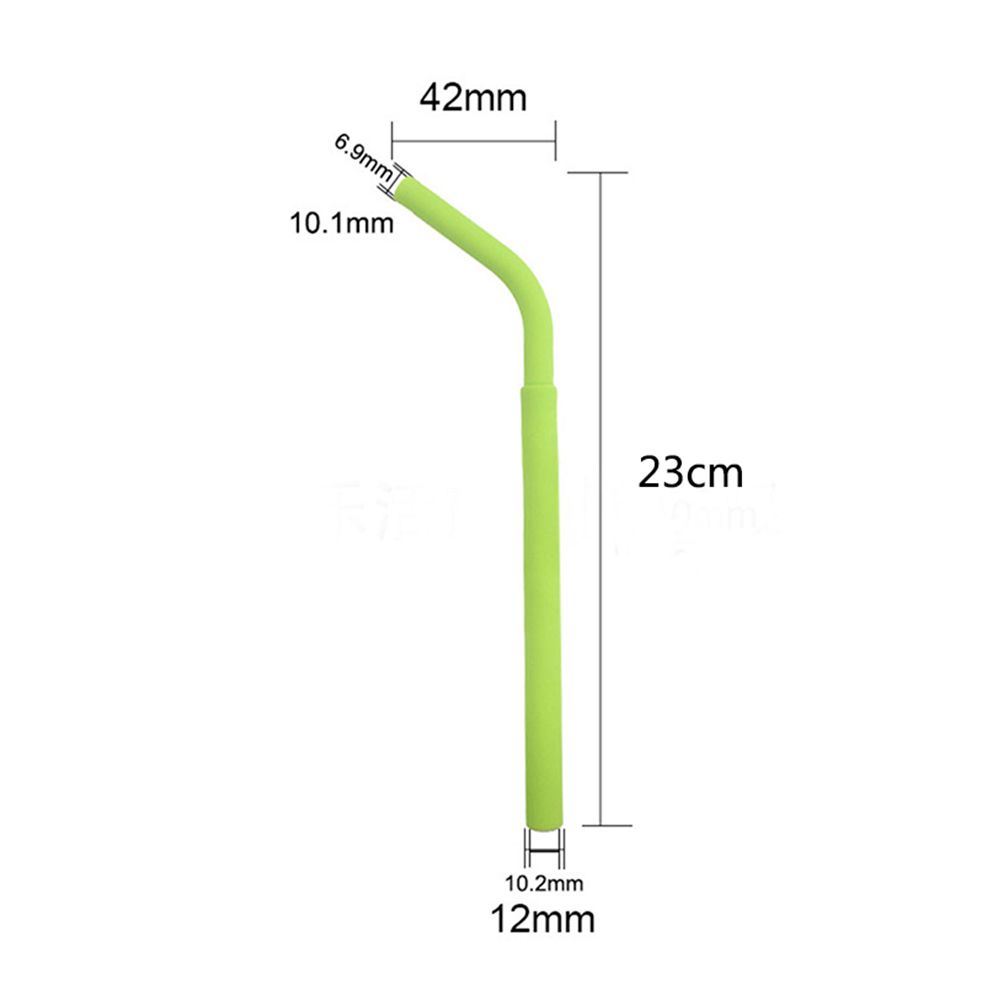 Reusable Drinkware Barware Cleaning Brush Silicone Straws Bar Accessories Foldable Drinking Straw