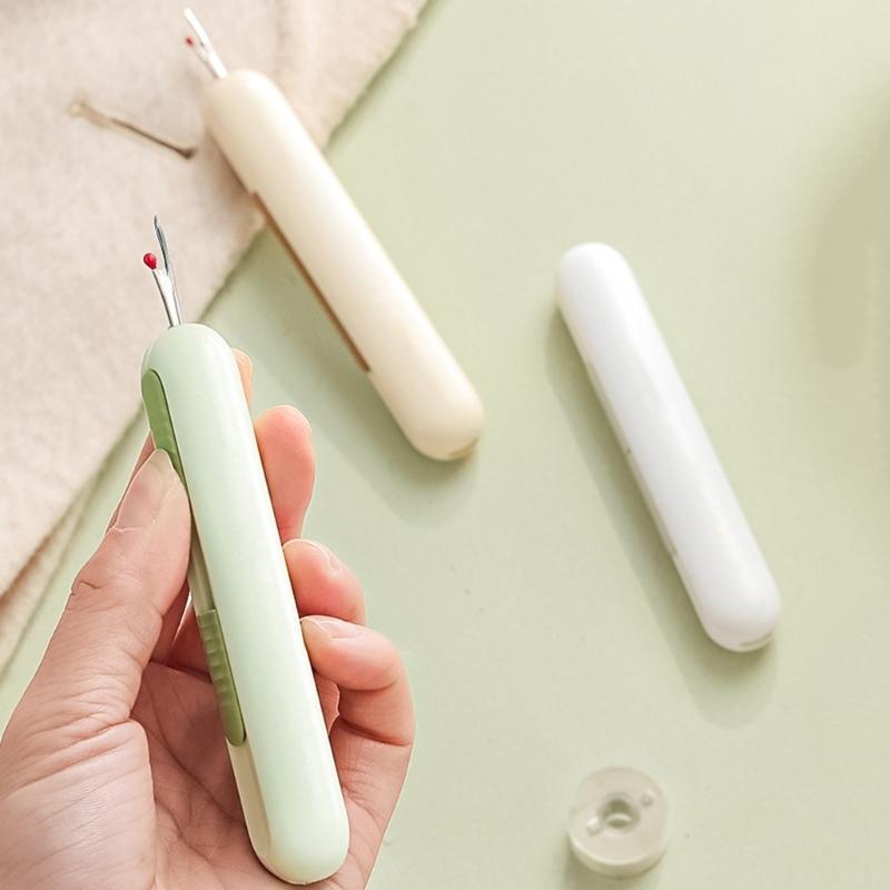 Multifunctional Retractable Seam Rippers Threader, Two-in-1 Seam Rippers and Threader, Pocket Seam Rippers Threader