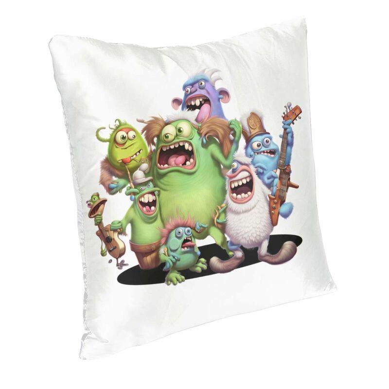 כיסוי כרית נוי My Singing Monsters עיצוב לבית מותאם אישית ריבוע משחק אנימה מצויר כיסוי כרית 40x40 ס"מ כיסוי כרית לספה