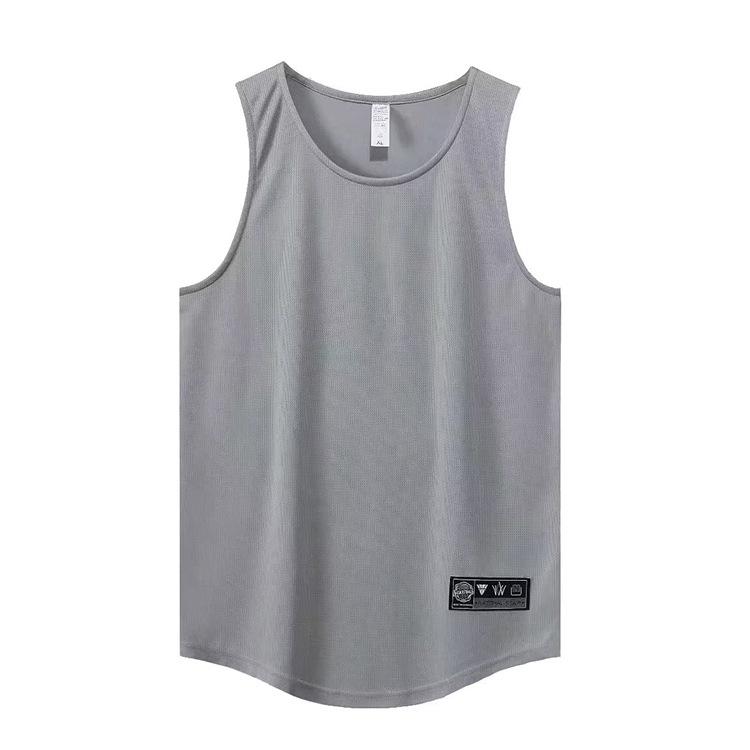Unisex Solid Color Sleeveless Tank Top - Summer Fitness & Basketball Shirt