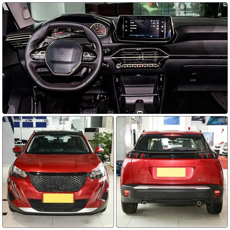 For Peugeot 2008 2019-2023 E2008 2020-2022 Front Fog Lamp Trim Silver 2pcs Stainless Steel Foglight Trims Accessories