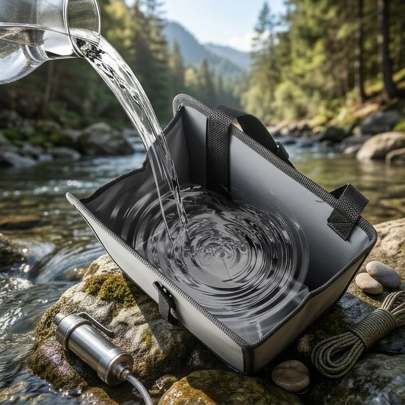 Folding Portable Multifunctional Seat Back Hanging Storage Bag Waterproof Car Trash Can