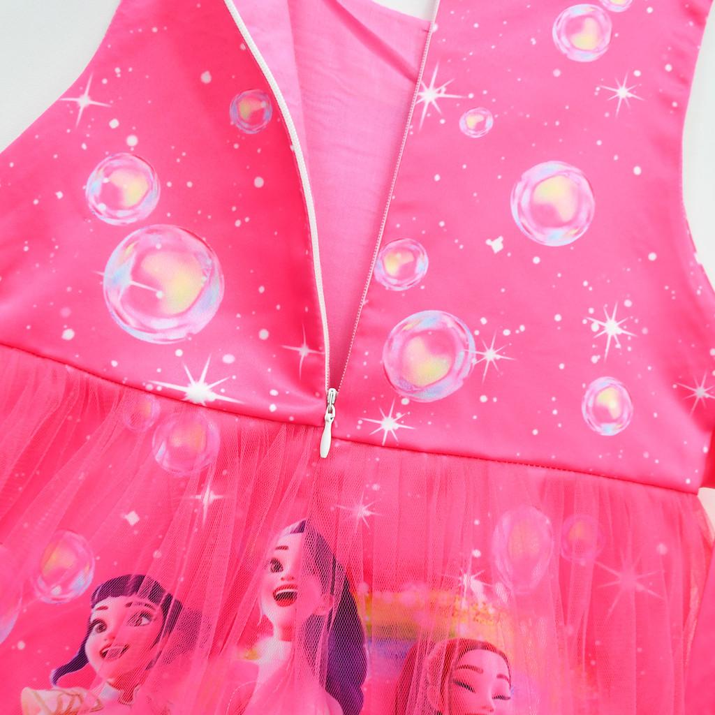 82994 Kid Girls Kpop Demon Hunters Rumi Zoey Mira Mesh Dress