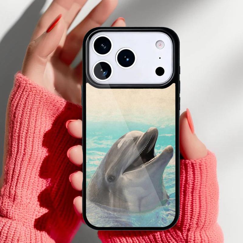 Cute Dolphin Ocean Phone Case for iPhone 17 16 15 14 13 Pro Max Back Cover for 12 11 Pro Coque