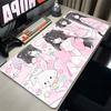 Mouse Pad Gaming Cute Mousepad Gamer Keyboard Pads Office Laptop Pink Illustration Girl Desk Mats NonSlip Rubber Home Table Mat