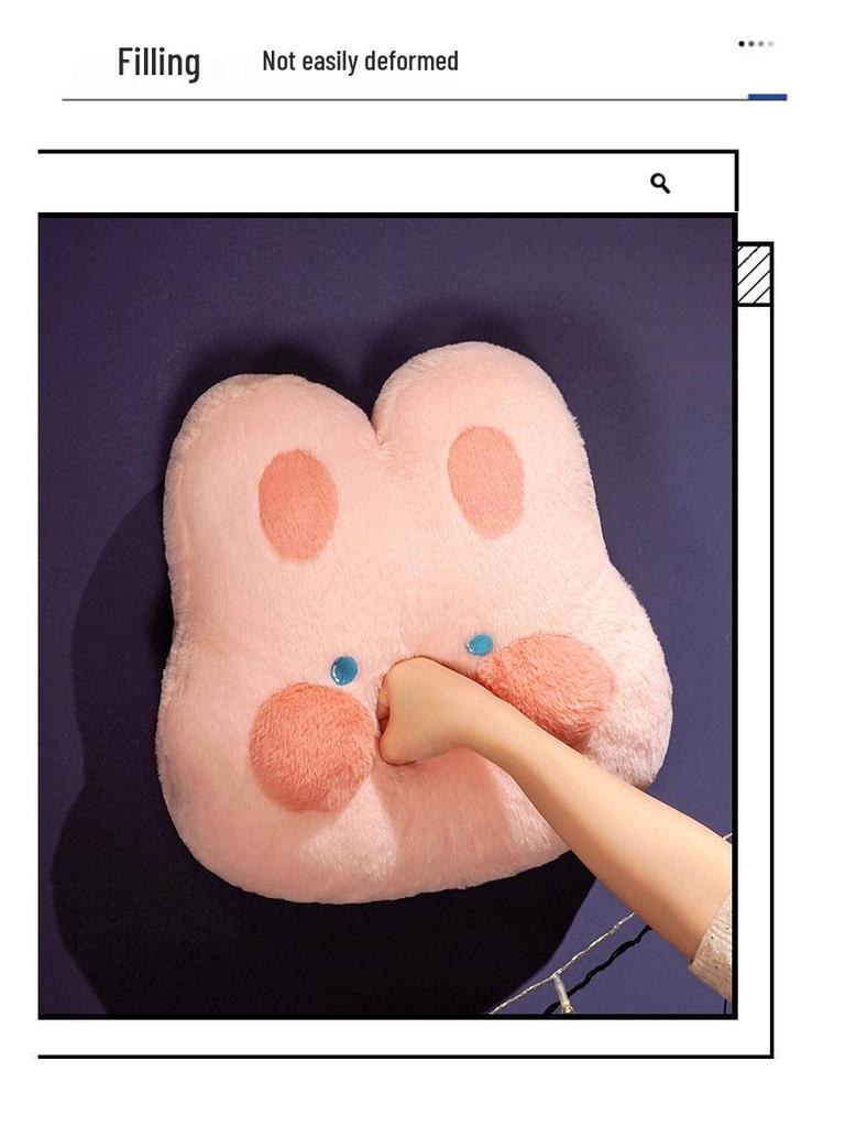 Adorable Rabbit 3-in-1 Air Conditioning Blanket, Throw Pillow, and Nap Pillow for Stomach Sleeping