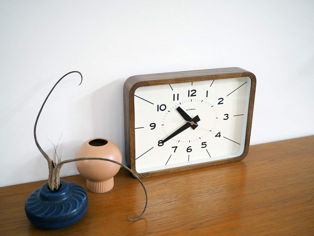 Interform Holger Wall Clock CL-3951, Wood, Ivory, Black, Gold, Sweep Movement