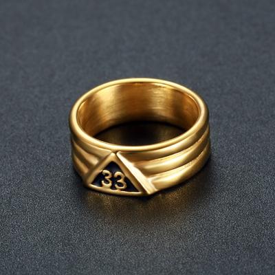 33 Arabic Number Titanium Steel Ring Minimalist Unisex Band Holiday Gift Fashion Jewelry