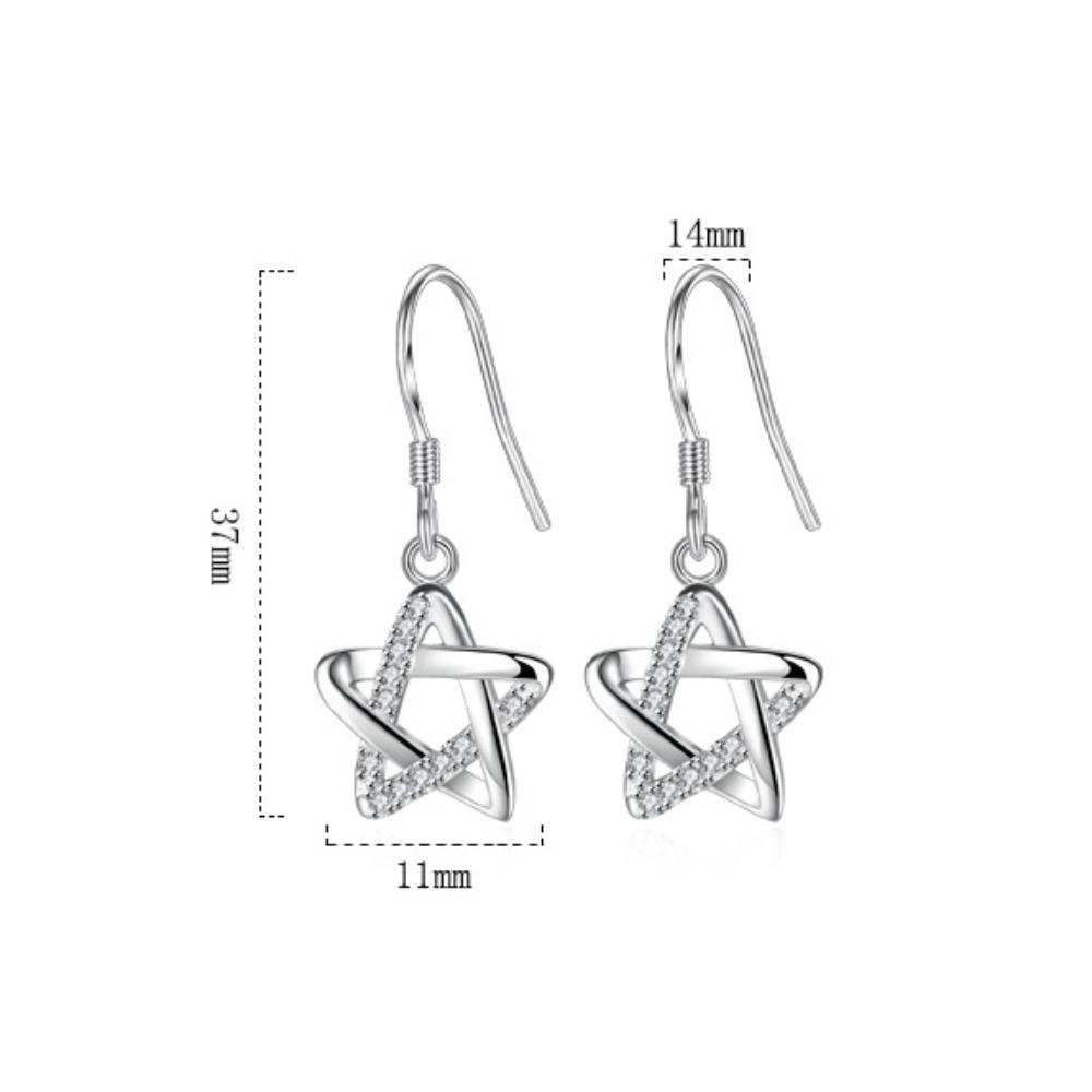 Hohle Pentagramm Persönliche Ohrringe Minimalisierte Persönlichkeitsohrringe