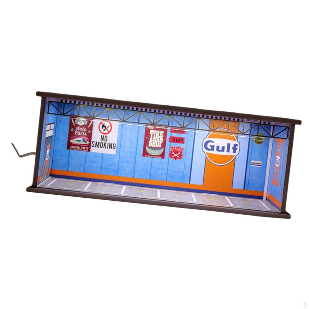 1:Kontener ekspozycyjny na diecastowe samochody w skali 1/64, parking, organizer, garaż dla pojazdów, gablota na model