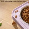 Double Bowls Pet High Footed Bowl Non-Slip Pet Water Feeder Container  Dog Accessories