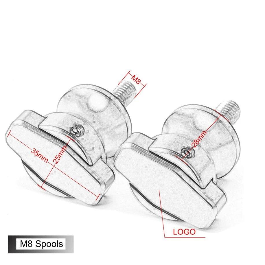8mm Motocyklové CNC Hliníkové Cievky kyvnej vidlice Skrutky pre zadný stojan Posuvníky Príslušenstvo Pre Kawasaki Ninja 400 2018- ninja 400
