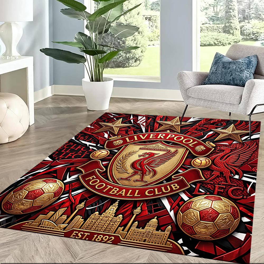 Liverpool Football Club Area Rug Suitable For Game Room Kitchen Entryway Outdoor Antislip Carpet Office Home Decor Wedding Party Gift