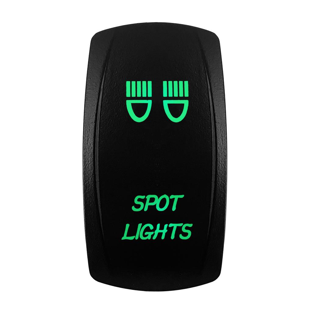Boat Car Rocker Switch 12V/24V Waterproof Green Led SPST DPDT 20A for ARB/CARLING/NARVA/4x4 Pickup Truck JCB Machine Relays 5