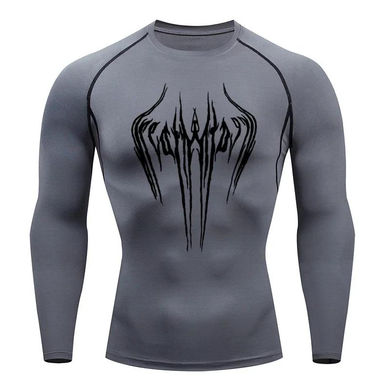 Men's Breathable Compression Sports T-shirt Short-sleeved Bodybuilding Fitness Sweatshirt Jogging Training Sportswear Top S-3XL