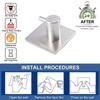 4Pcs Multi-Purpose Stainless Steel Hooks No Drilling Towel Rack  Bathroom Kitchen Hardware