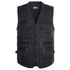 Men's Plus Size Multi-Pocket Outdoor Vest for Spring and Fall
