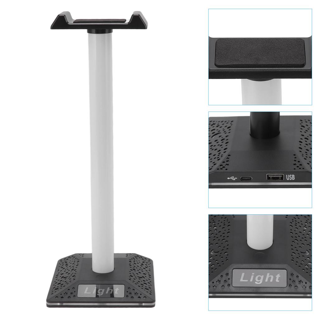RGB Gaming Headset Stand Type C USB LED Headphone Holder for Desk Desktop Mood Lighting