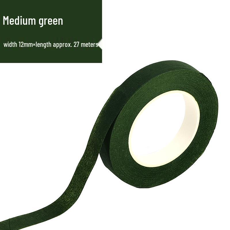 Thick Green Crepe Paper for DIY Handmade Floral Art and Rose Crafting