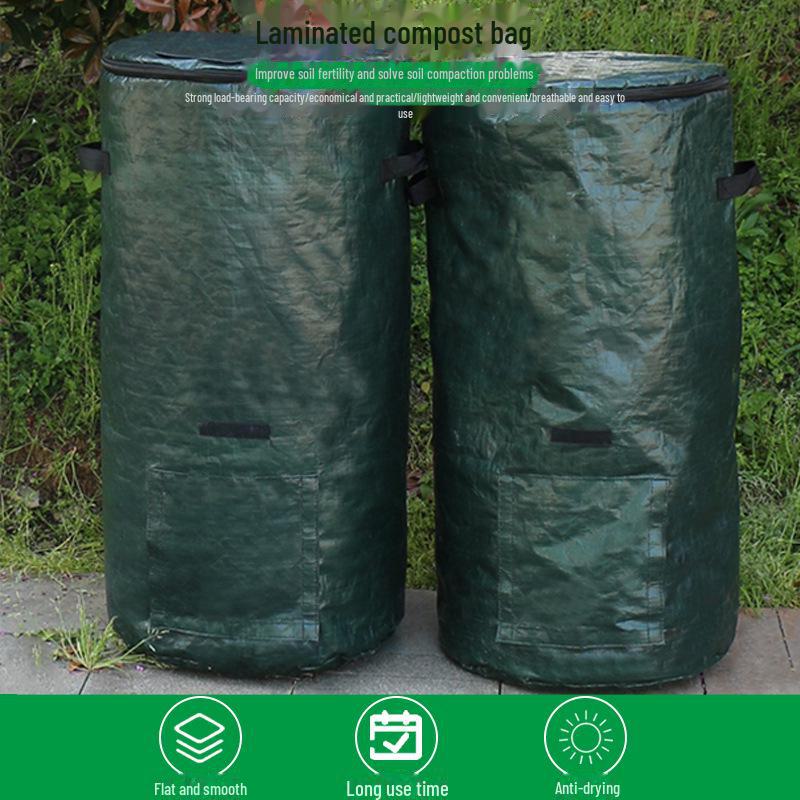 Large Capacity Sealable Compost Bags - Thick, Waterproof, Organic Fertilizer & Garden Leaf Bags for Kitchen Waste.