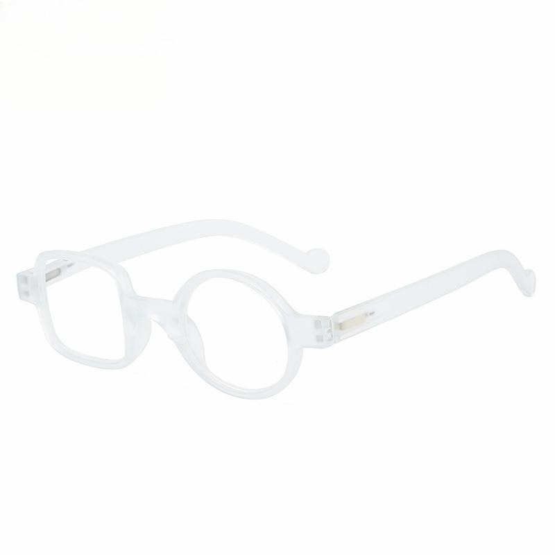 Vintage Asymmetric Anti Blue Light Prescription Reading Glasses Woman Eyeglasses with One Square and One Round Frame