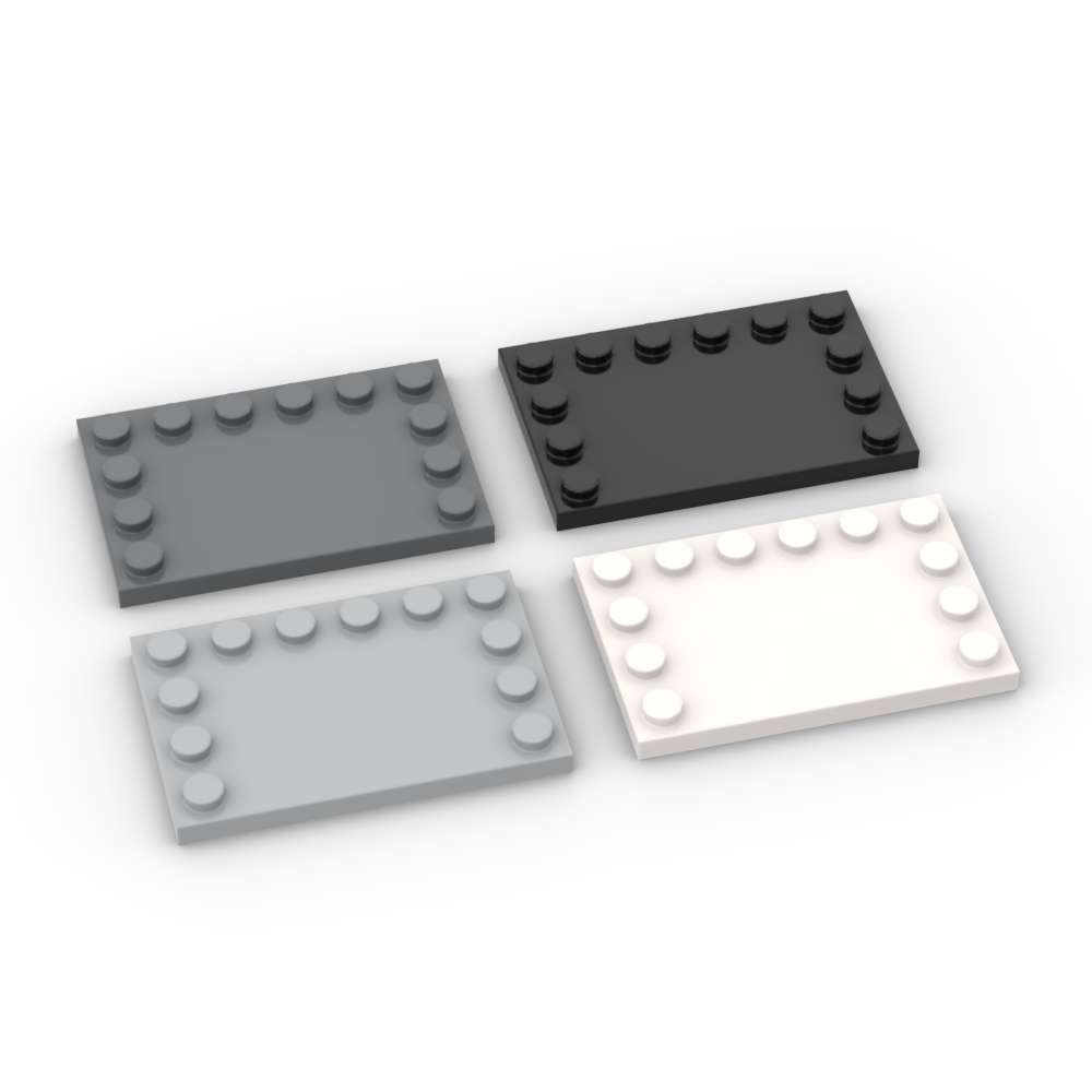 Non-Toxic Moc 10Pcs 6180 4X6 With Studs Building Blocks Kit Tile Plate Board Base Bricks Particle Puzzle Diy Toys Children Birthday Gifts