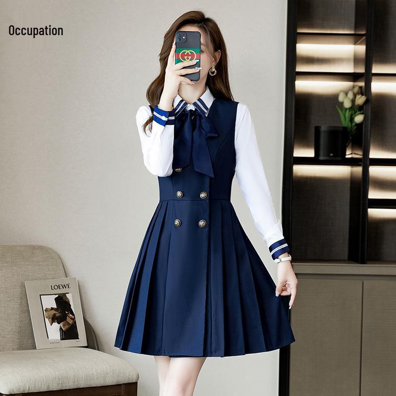Autumn/Winter Professional Women's Long-Sleeve Suit - College JK Style Kindergarten Teacher Uniform