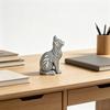 3D Printed Cat Figurines, Modern Artistic Cat Ornaments for Cat Lovers, Artistic Cat Sculpture with Stable Base for Home Entryway