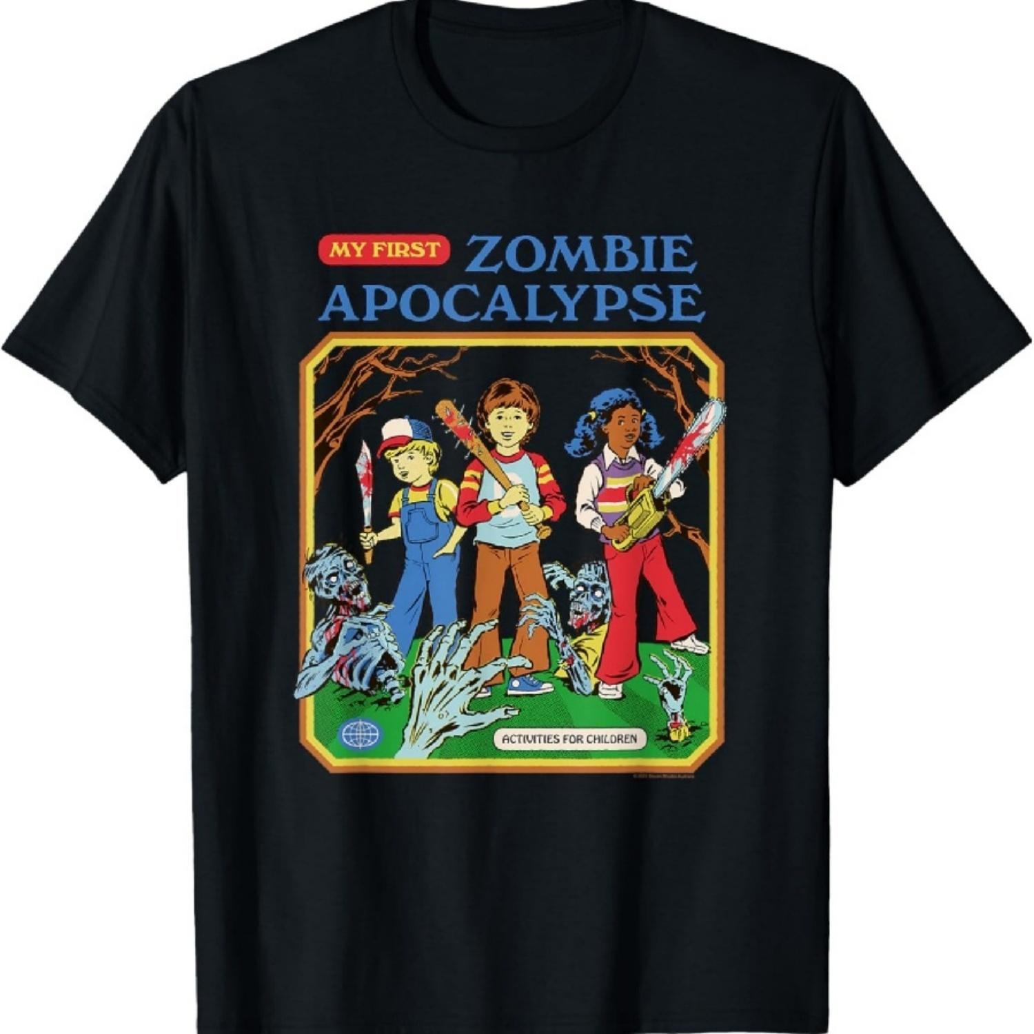 Моя первая футболка с ретро-темным юмором про зомби-апокалипсис XXXXXL разноцветный