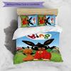 3pcs Bing pattern bedding set duvet cover set includes duvet cover &pillowcases,perfect all season bedroom decoration&gift