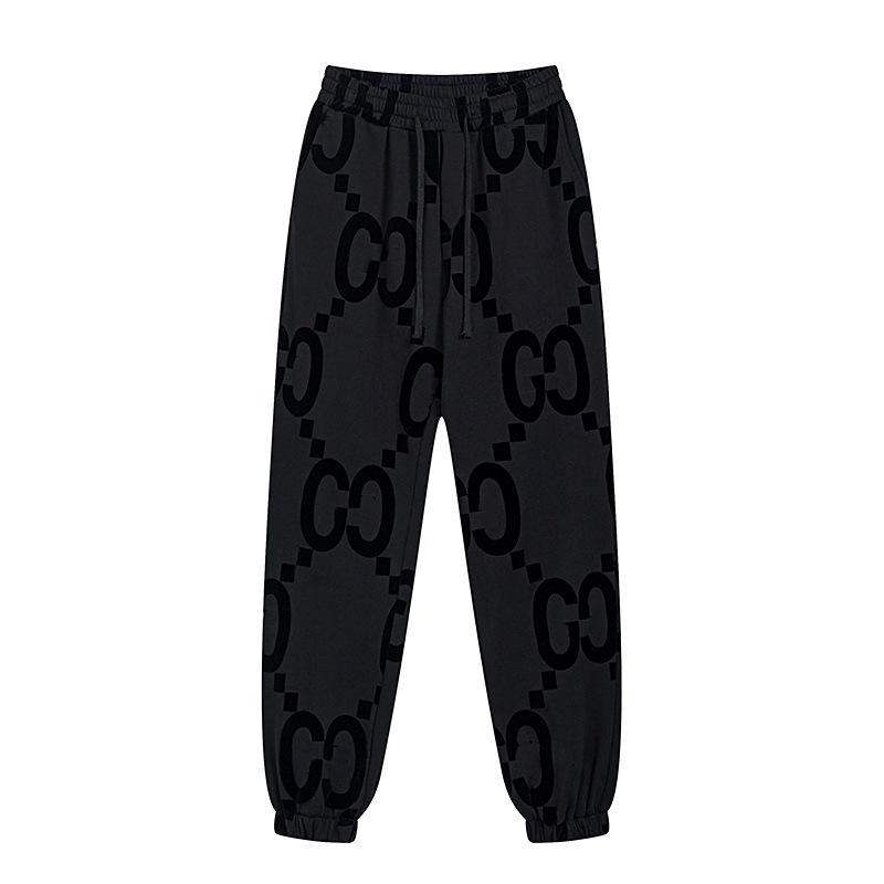 

G Brand Unisex Flocking Logo Print Hoodie & Sweatpants Set - Autumn/Winter 25 Collection M