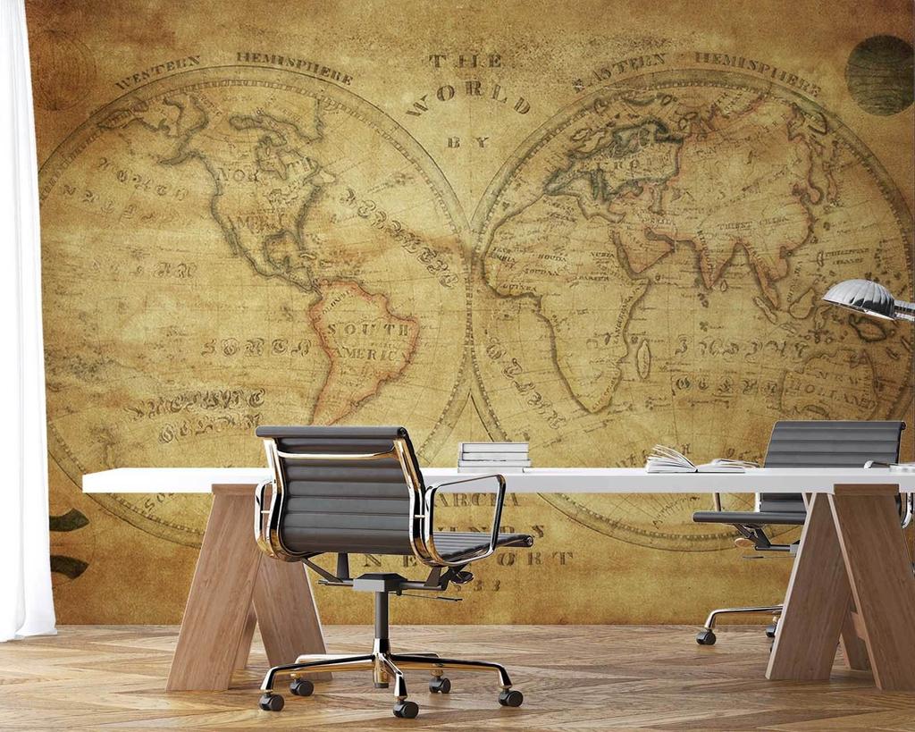 Wallpaper Old Vintage World Map