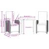 VidaXL Ensemble de Bistro avec Coussins 3 pcs, Chaises et Table de Patio, Meubles de Terrasse Arrière-cour Extérieur, Noir 3212514