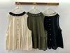 2026 Spring/Summer Women's Japanese Linen Ruffled Vest – Sleeveless, Loose-Fit, Reversible Jacket