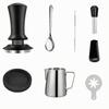 Espresso Tamping Kit with Pitcher Ergonomic Latte Art Set Stencils Non-Slip