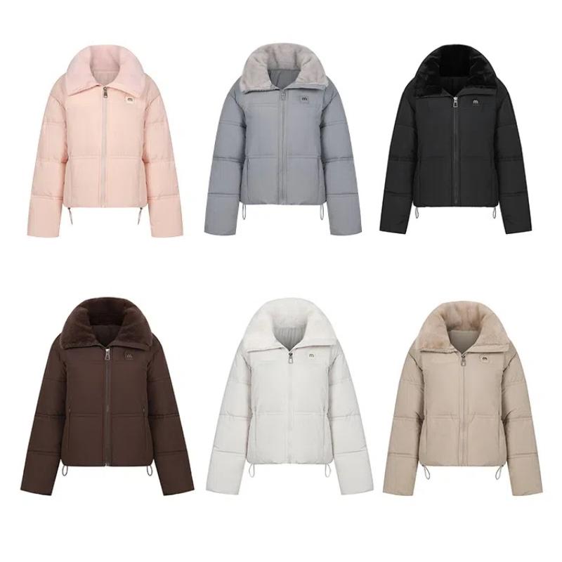 Large Fur Lapel Short Down Jacket Women's Cotton-padded Clothes Loose Thickened Jacket