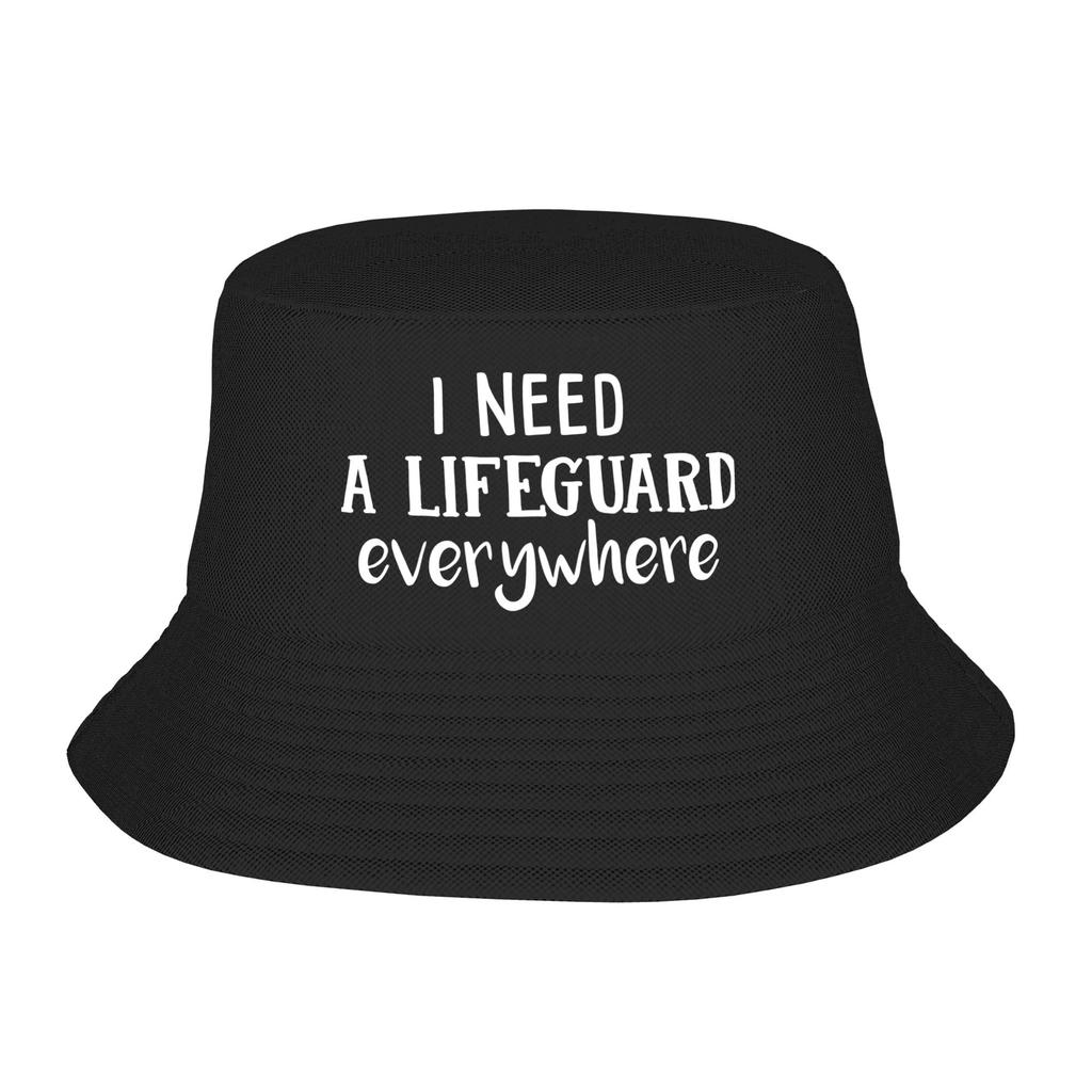 Unisex My Lifeguard Walks On Water Bucket Hat Breathable FisherUnisex Hats Spring Vintage Vacation Caps Streetwear Graphic Sun Hat