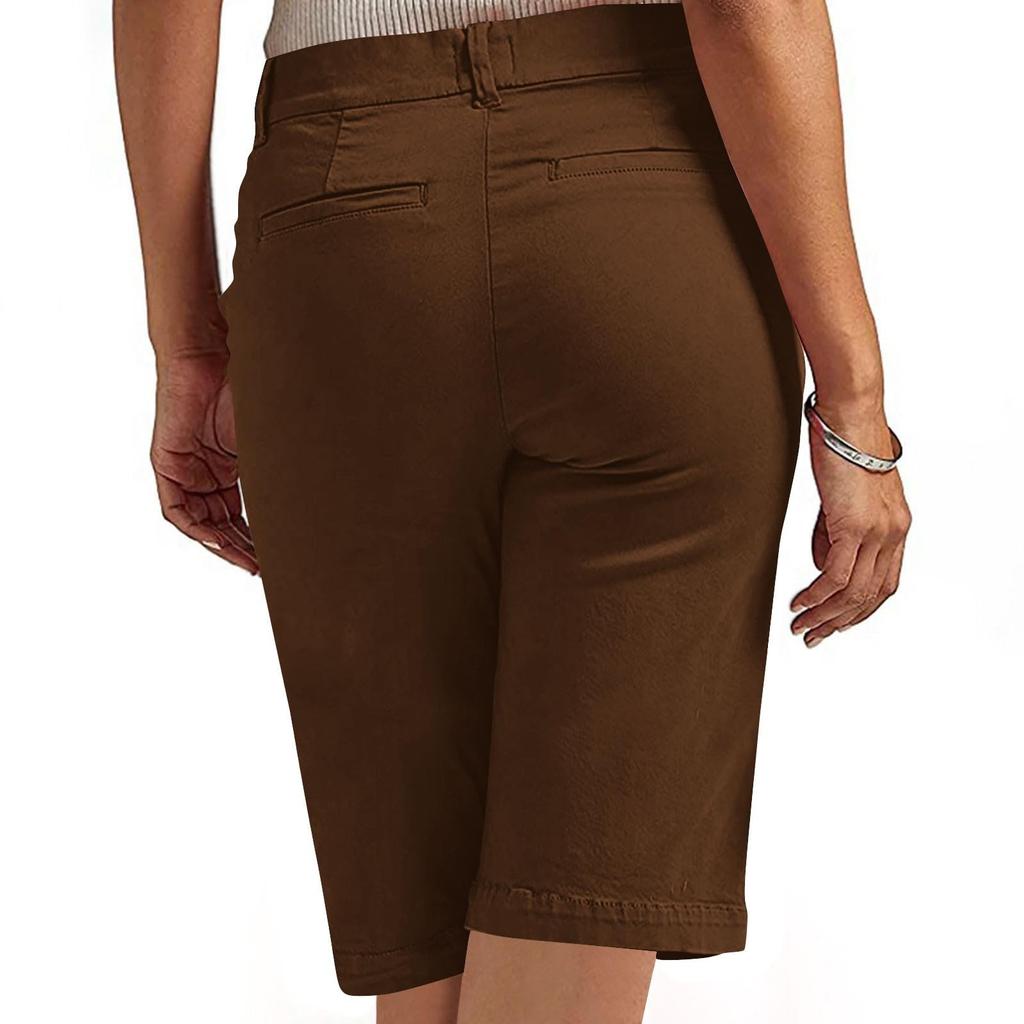Shorts For Women Trendy 2025 Casual Summer High Waisted Chino Shorts Straight Leg Hiking Vacation Outfits