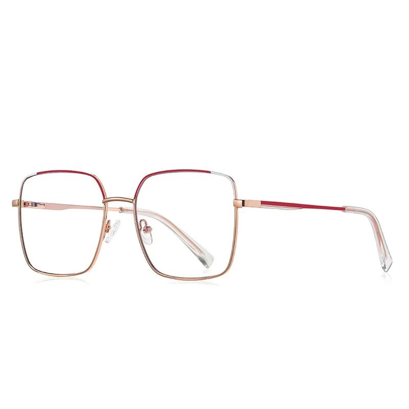 Big Frame Square Shortsighted Optical Glasses With Prescription Spring Hinge Nearsighted Glasses For Women 0 -0.5 -0.75 To -6.0