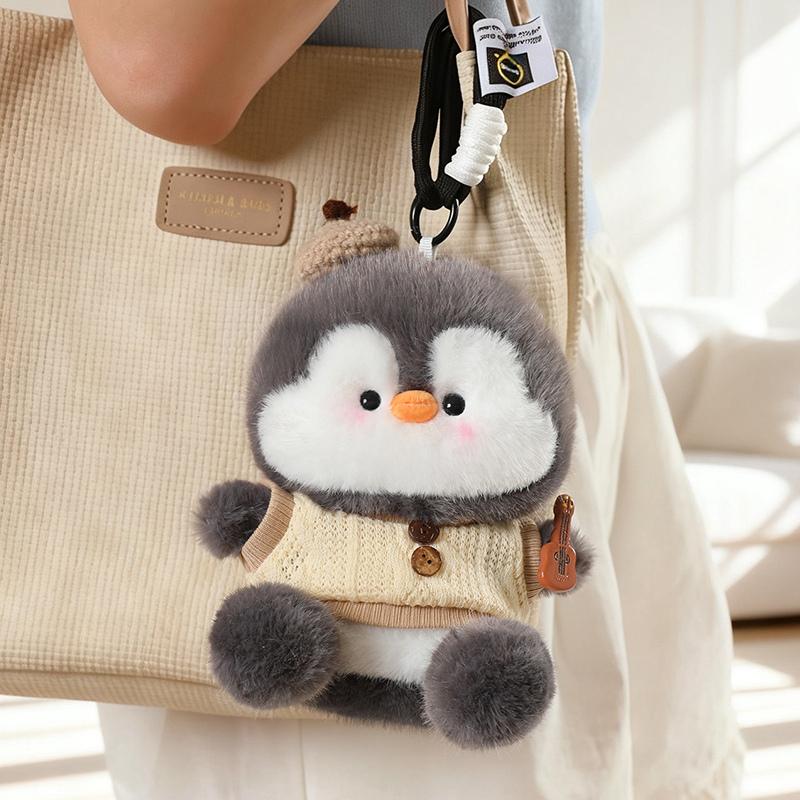 15Cm Cartoon Cute Penguin Plush Doll Dress Up Animated Character Bag Pendant Home Decoration Gift For Children
