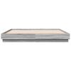 Bed Frame Gray Sonoma 200 X 200 Cm Particleboard