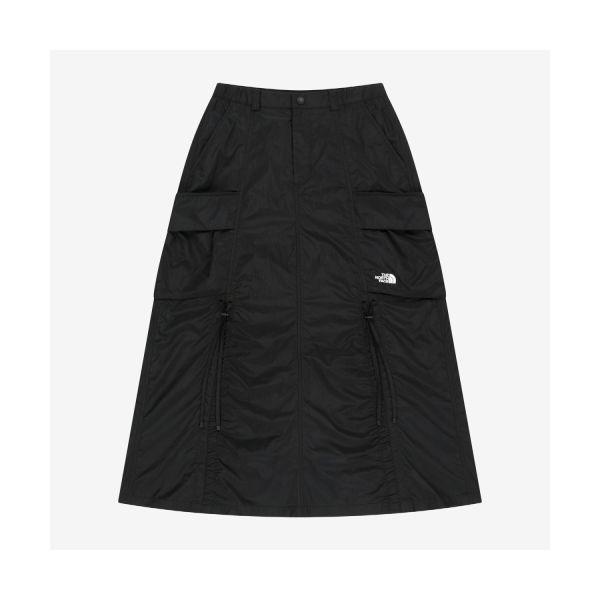 The North Face Solid Logo A-Line Casual Long Skirt Women skirts NK6NS34J