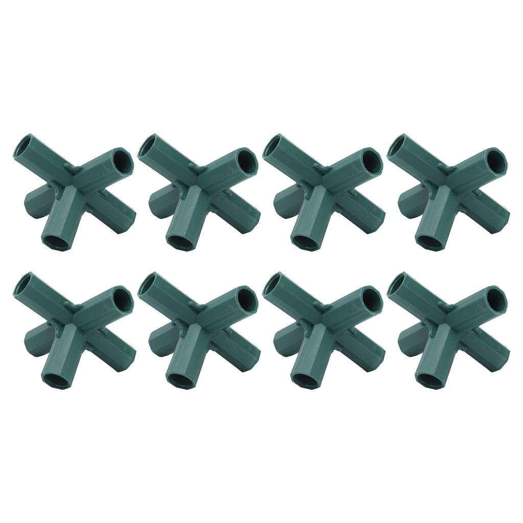 8PCS Plant Support Joint 5 Way Garden Stake Joint Plastic Plant Stake Connector for Greenhouse