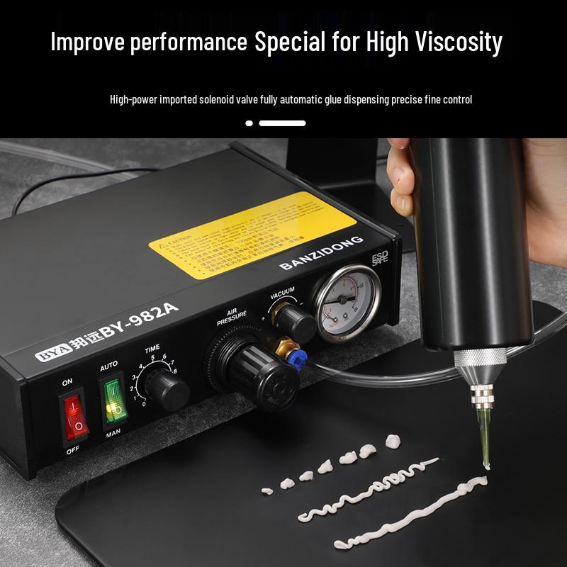 Digital Automatic Dual-Tube Solder Paste & Glue Dispensing Machine with UV Silicone Potting.
