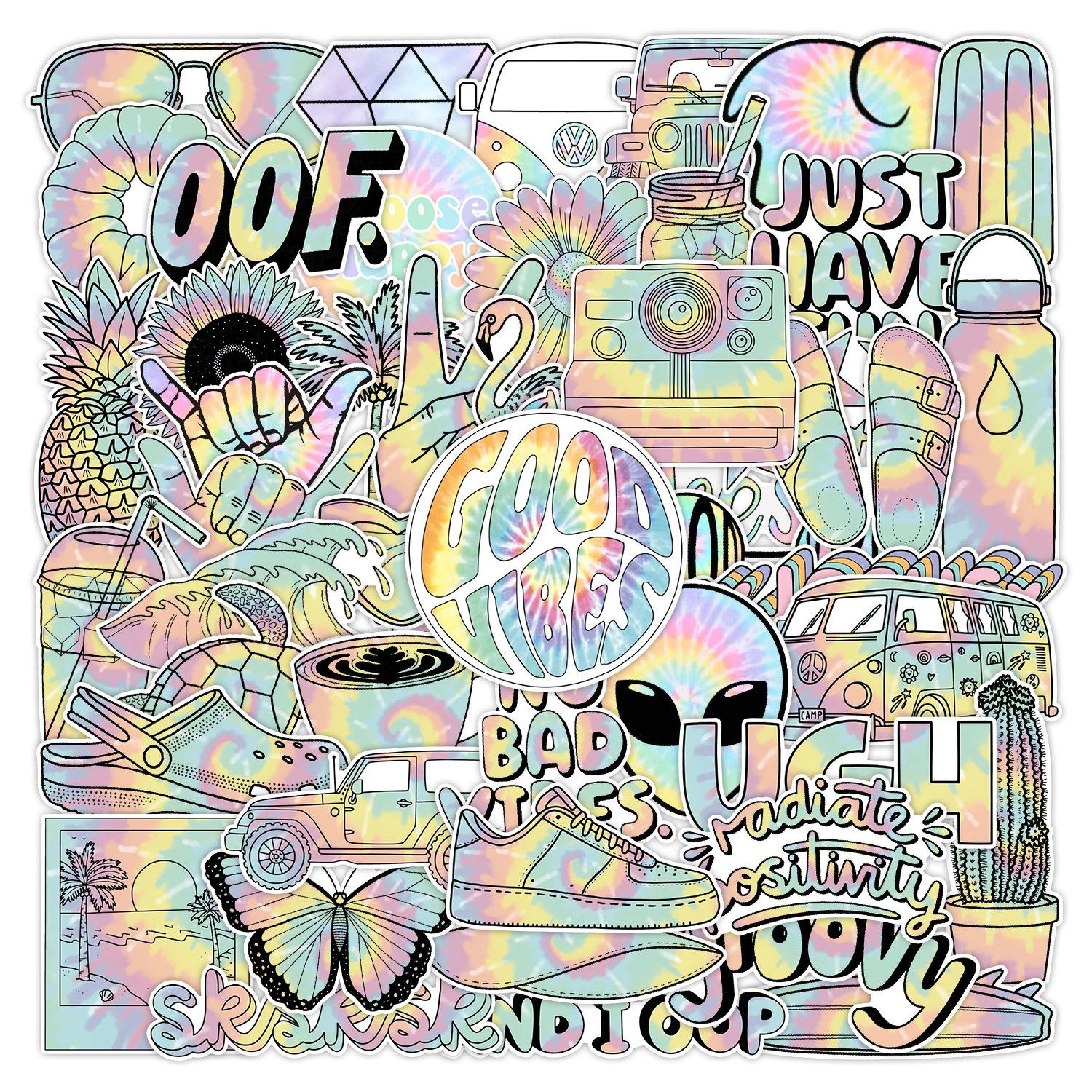 

Акварельные наклейки с животными, кавайная кошка, олень, сова, водостойкая многоразовая наклейка, сделай сам, бутылка, украшение для мобильного телефона для ноутбука 50pcs